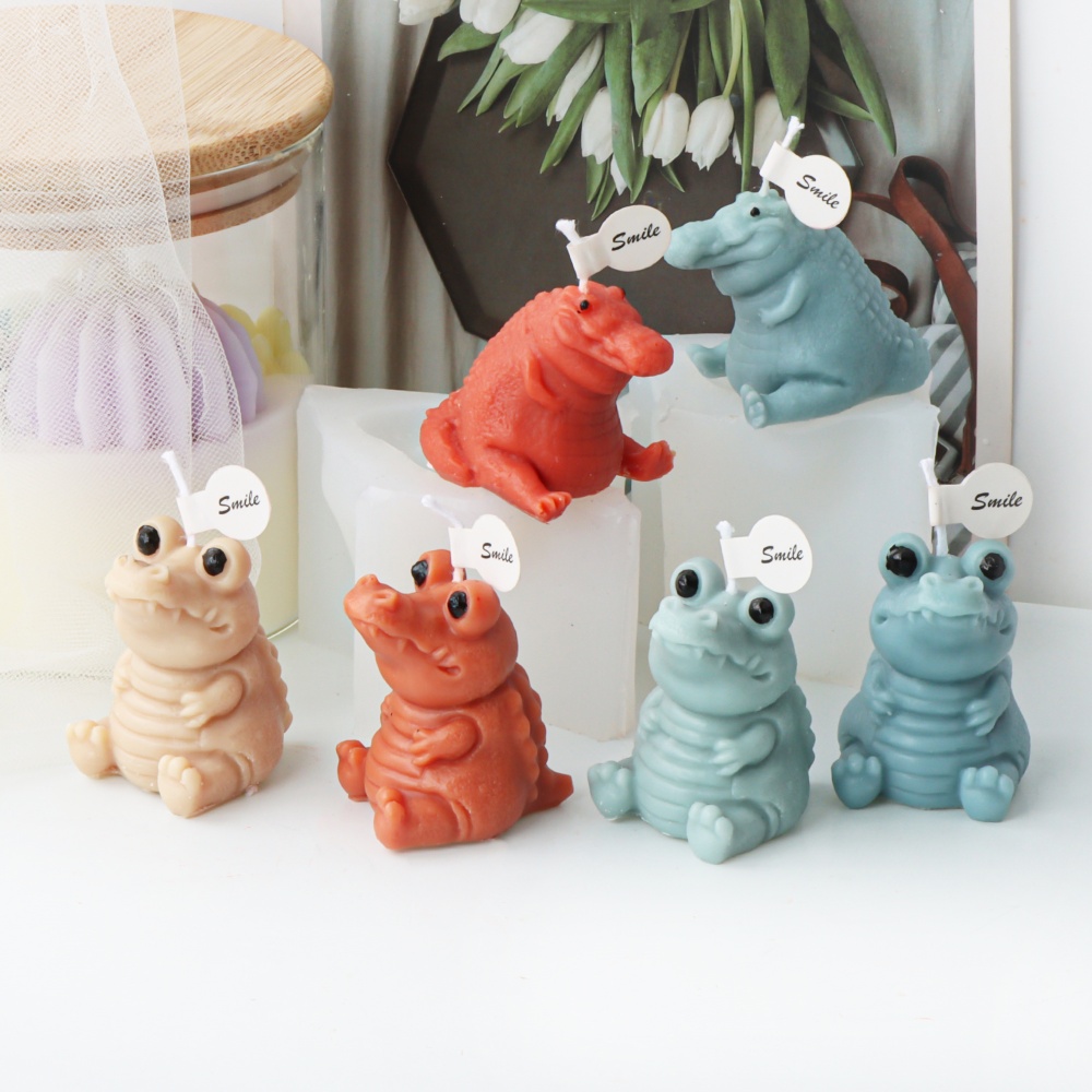 3D Cute Crocodile Candle Silic - Soap Making Gifts 评论和价格