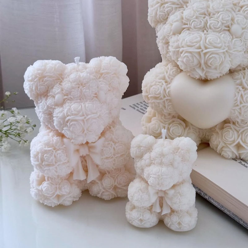 Rose Bow Bear Candle Silicone  - Soap Making Gifts 评论和价格