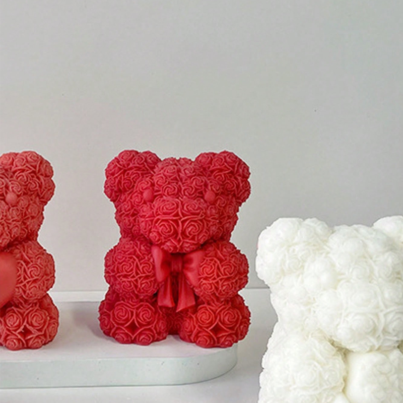 Rose Bow Bear Candle Silicone  - Soap Making Gifts 评论和价格